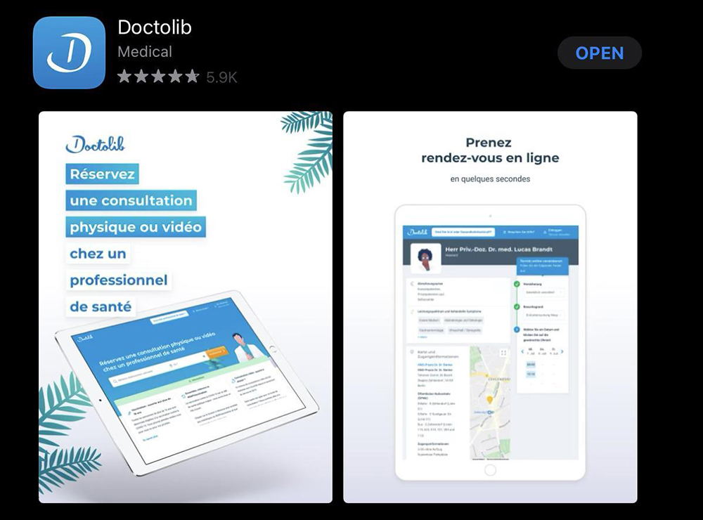 Doctolib アプリ